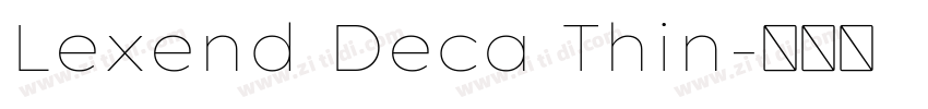 Lexend Deca Thin字体转换